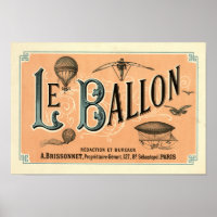 Le Ballon 1883 aeronautical journal ad