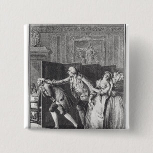 Le Baron chassa Candide du Chateau 15 Cm Square Badge