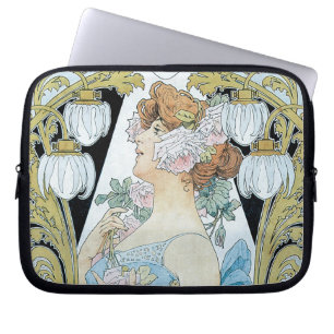 Le Bec Liais by Alphonse Mucha Laptop Sleeve