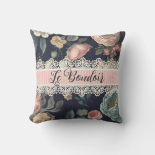 Le Boudoir Vintage Lace and Fabric  Cushion