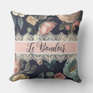 Le Boudoir Vintage Lace and Fabric Cushion