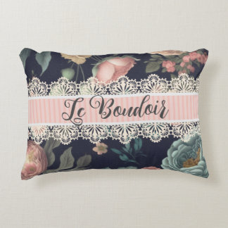 Le Boudoir Vintage Lace and Fabric  Decorative Cushion