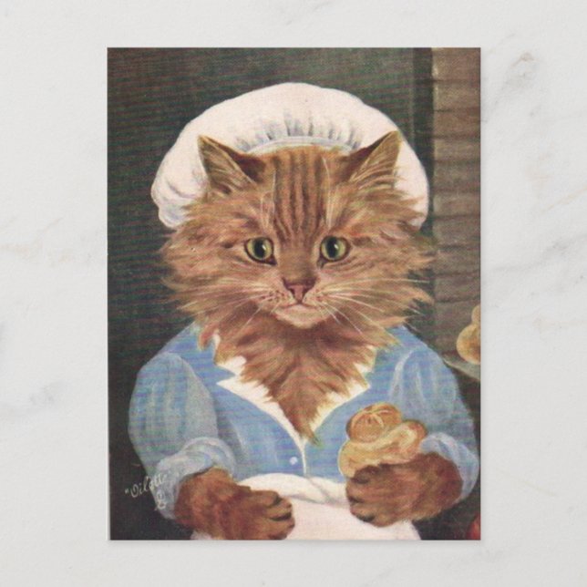 Le boulanger chat postcard (Front)