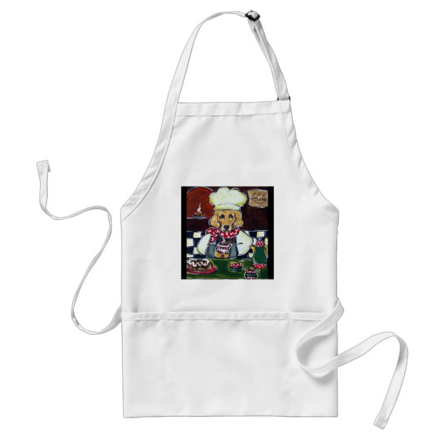 Le Cafe Golden Retriever Standard Apron (Front)