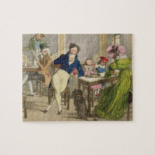 Le Cafe, pub. by Rodwell and Martin, 1820 (colour Jigsaw Puzzle