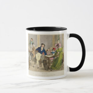 Le Cafe, pub. by Rodwell and Martin, 1820 (colour Mug