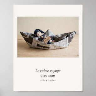 Le calme voyage avec nous — Série Papier Poster