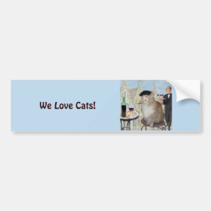 Le Cat du Cafe Bumper Sticker