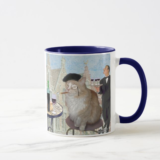 Le Cat du Cafe Mug (Right)