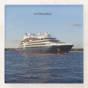 Le Champlain glass coaster