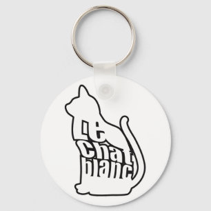 Le Chat blanc Key Ring