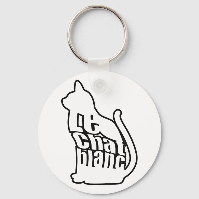 Le Chat blanc Key Ring (Front)