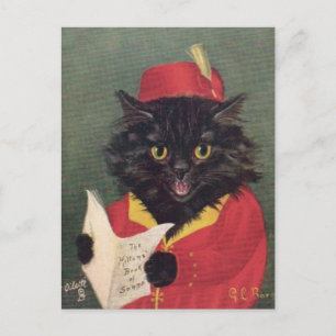 Le chat chanteur postcard