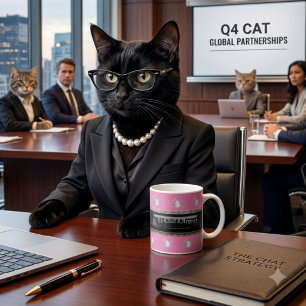 Le Chat d'Argent Power Cat Mug Chic Parisian Bos