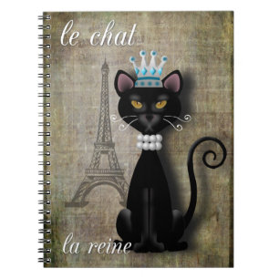 Le Chat, La Reine The Cat The Queen Notebook