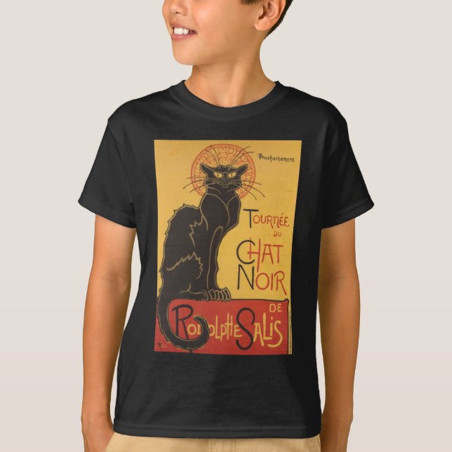 Le Chat Noir Art Print T-Shirt (Front)
