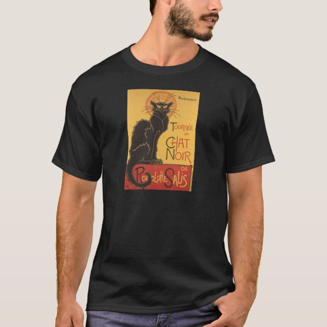 Le Chat Noir Art Print T-Shirt (Front)