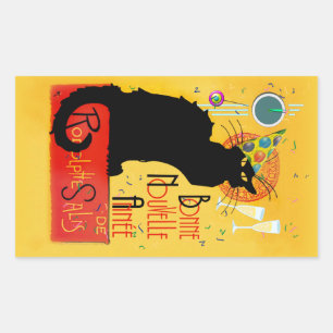 Le Chat Noir - Bonne Nouvelle Année Rectangular Sticker