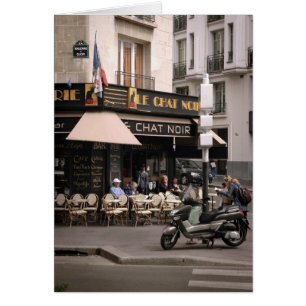Le Chat Noir Cafe Card
