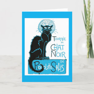 Le Chat Noir Cat New Turquoise, Card