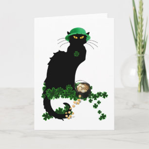 Le Chat Noir Clover St. Patrick's Day Card