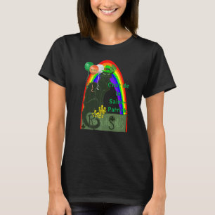 Le Chat Noir De La St Patricks Day Fun Vector Cut T-Shirt