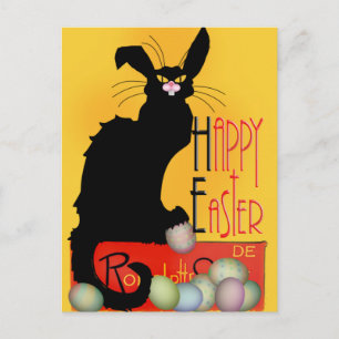 Le Chat Noir - Happy Easter Holiday Postcard