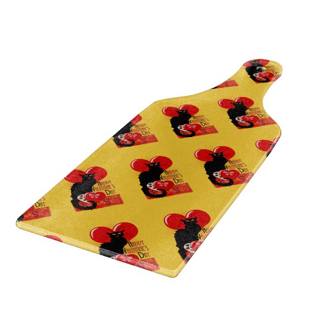 Le Chat Noir Heart Candy Valentine's Day  Cutting Board (Corner)