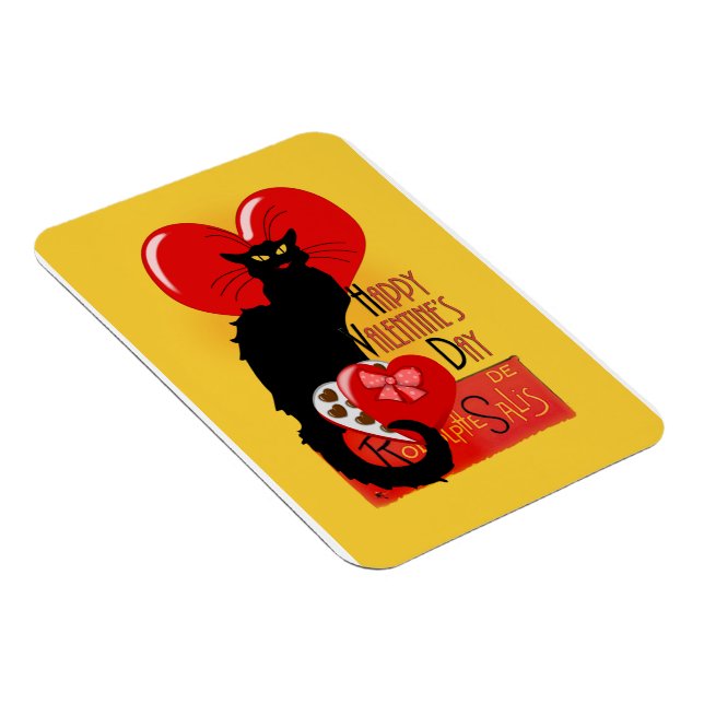 Le Chat Noir Heart Candy Valentine's Day  Magnet (Right Side)