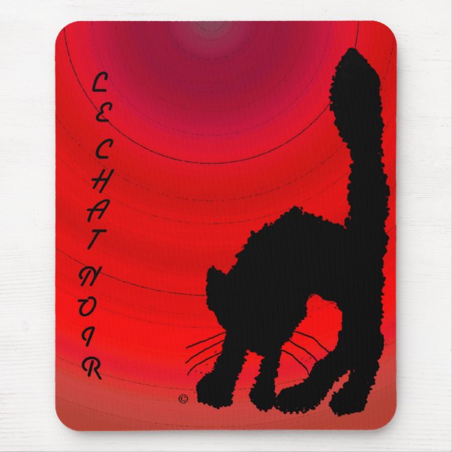 Le Chat Noir Mouse Pad (Front)
