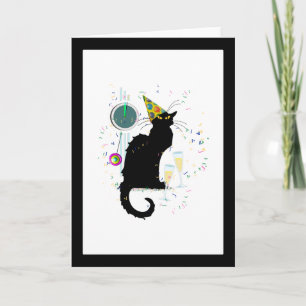 Le Chat Noir New Years Holiday Card