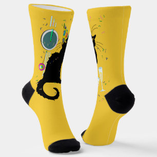 Le Chat Noir New Years Socks