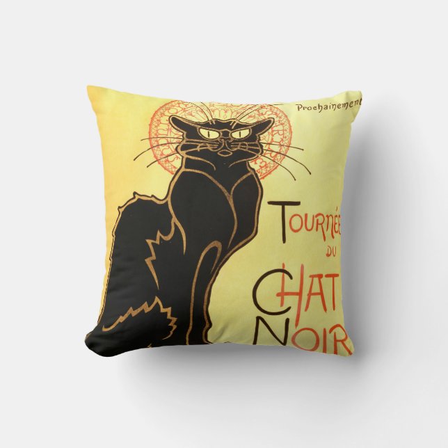 Le chat noir,Original billboard Cushion (Front)