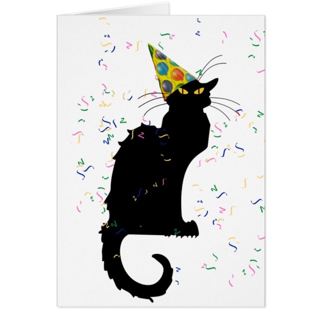 Le Chat Noir Party Hat Confetti Celebration (Front)
