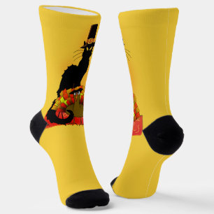 Le chat Noir Pilgrim Thanksgiving Socks
