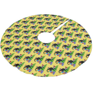 Le Chat Noir Santa Hat Christmas Brushed Polyester Tree Skirt