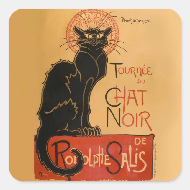 Le Chat Noir Square Sticker (Front)