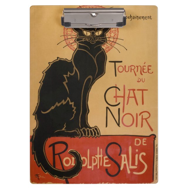Le chat Noir - Steinlen Clipboard (Front)