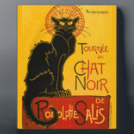 Le Chat Noir The Black Cat Art Nouveau Vintage Plaque<br><div class="desc">Théophile Alexandre Steinlen Le Chat Noir Le Chat Noir was a nineteenth-century entertainment establishment, in the bohemian Montmartre district of Paris. Théophile Steinlen's 1896 Art Nouveau poster illustration is an advertisement for a tour to other cities of the Le Chat Noir's troupe of cabaret entertainers. Théophile Alexandre Steinlen was a...</div>