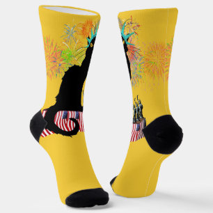 Le Chat Noir USA Independence Day Socks