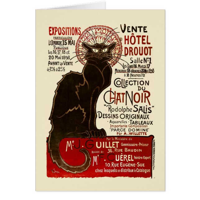 Le Chat Noir, Vente Hôtel Drouot (Front)