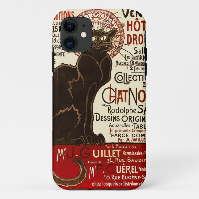 Le Chat Noir, Vente Hôtel Drouot Case-Mate iPhone Case (Back)