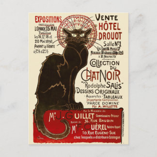 Le Chat Noir, Vente Hôtel Drouot Postcard