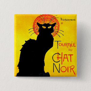Le Chat Noir Vintage 15 Cm Square Badge