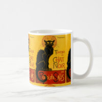 Le Chat Noir Vintage Black Cat Art Nouveau Retro
