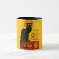Le Chat Noir Vintage Black Cat Art Nouveau Retro