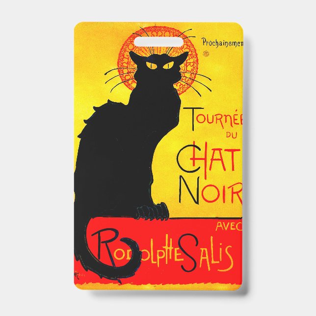 Le Chat Noir Vintage ID Badge (Front)
