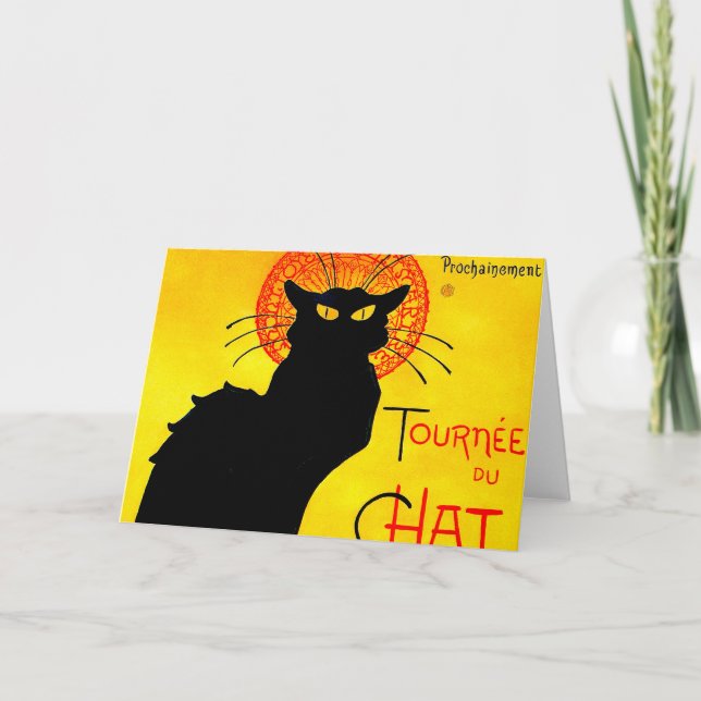 Le Chat Noir Vintage Invitation (Front)