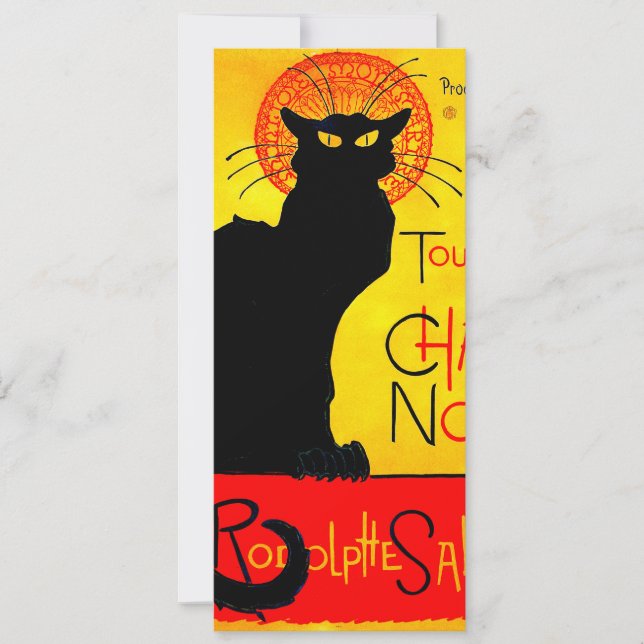 Le Chat Noir Vintage Invitation (Front)