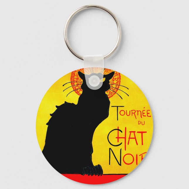 Le Chat Noir Vintage Key Ring (Front)